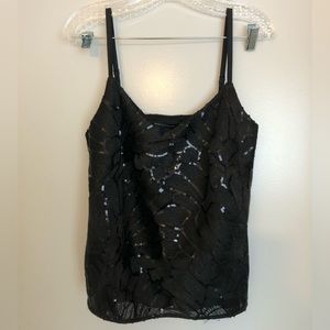 White House Black Market top with sequin detailing - small - black